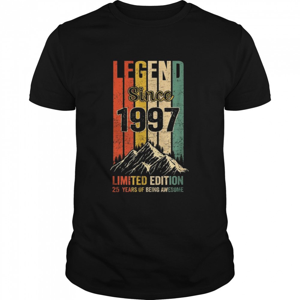 Vintage 25 Birthday Legend Since 1997 Limited Edition Shirt