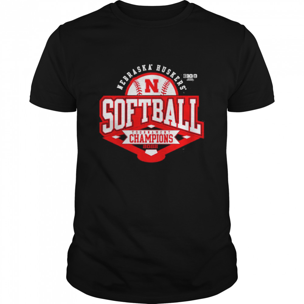 Fanatics Branded Heathered Charcoal Nebraska Huskers 2022 Big Ten Softball Conference Tournament Champions T-Shirt