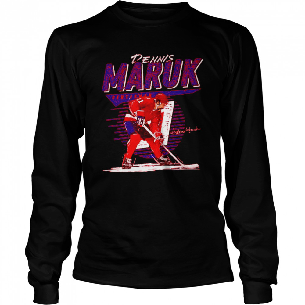 Dennis Maruk Washington Hockey Signatures  Long Sleeved T-shirt