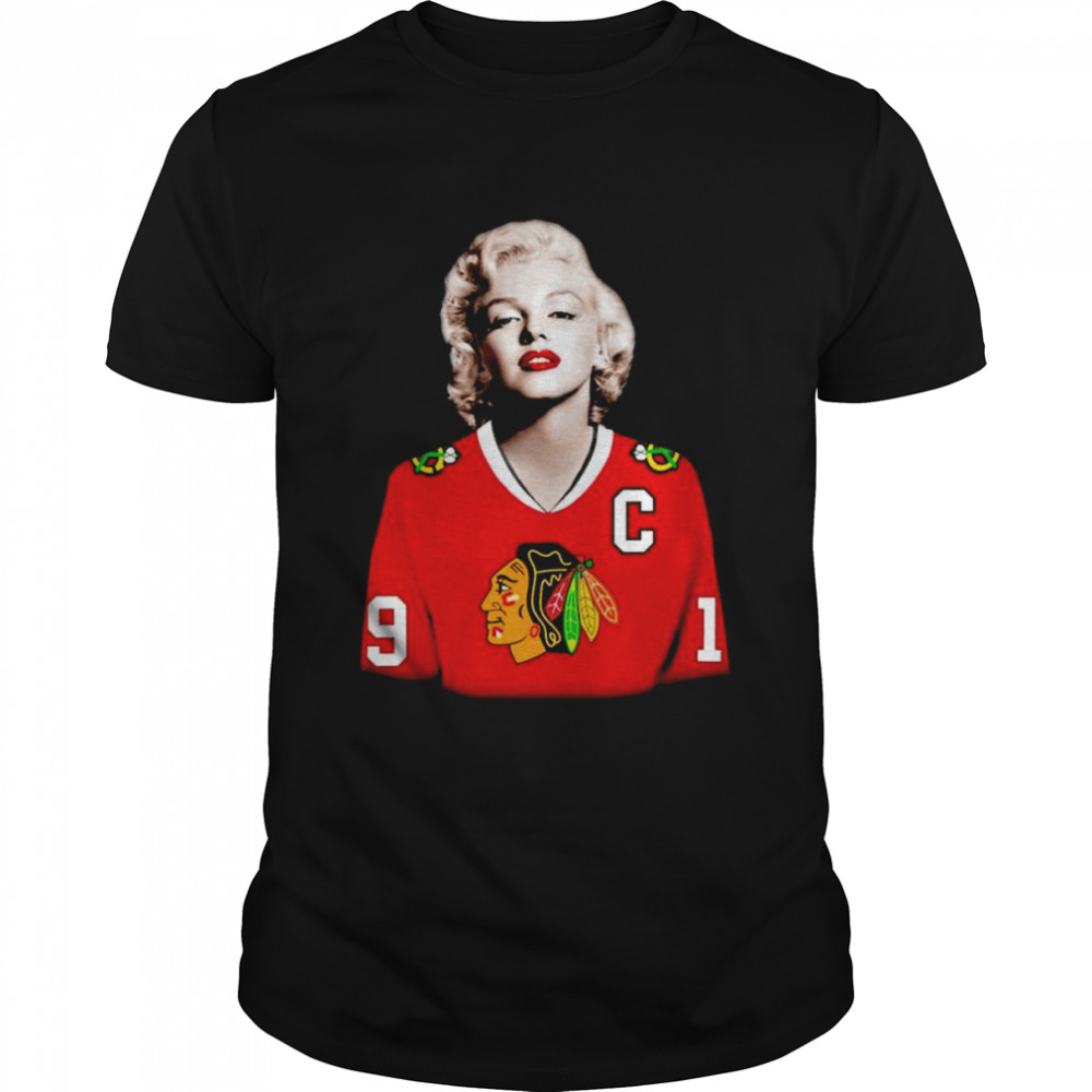 Marilyn Monroe Chicago Blackhawks Toews Jersey shirt