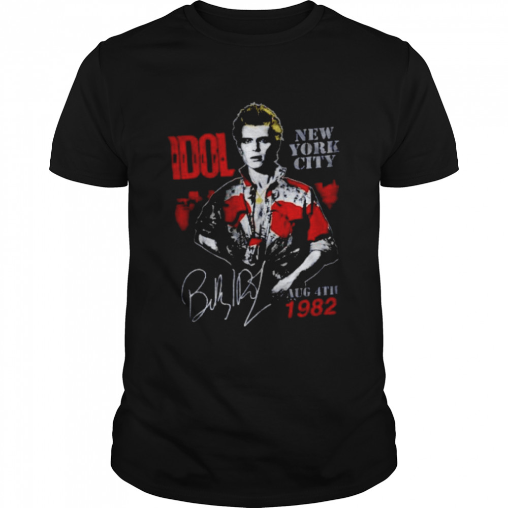 Billy Idol August 82 NYC Signatures Shirt