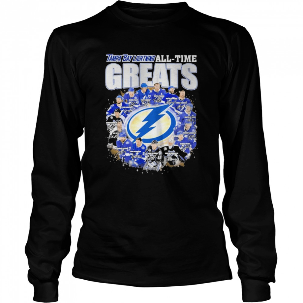 Tampa Bay Lightning All-Time Greats Signatures  Long Sleeved T-shirt