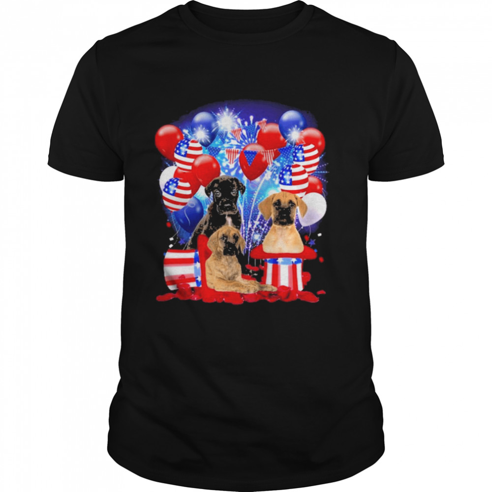 Great Dane Balloons Fireworks Shirt