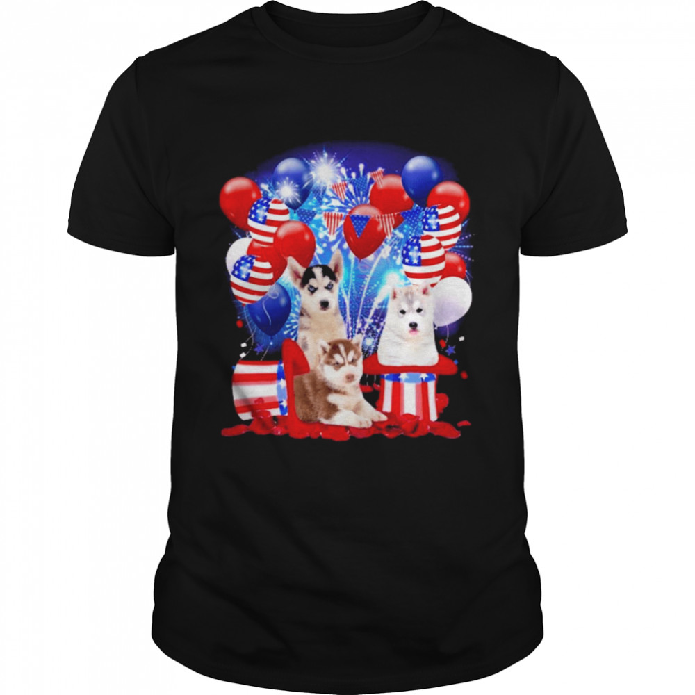 Husky Balloons Fireworks Shirt