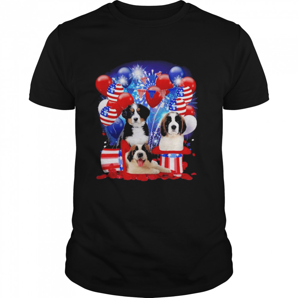 St Bernard Balloons Fireworks Shirt