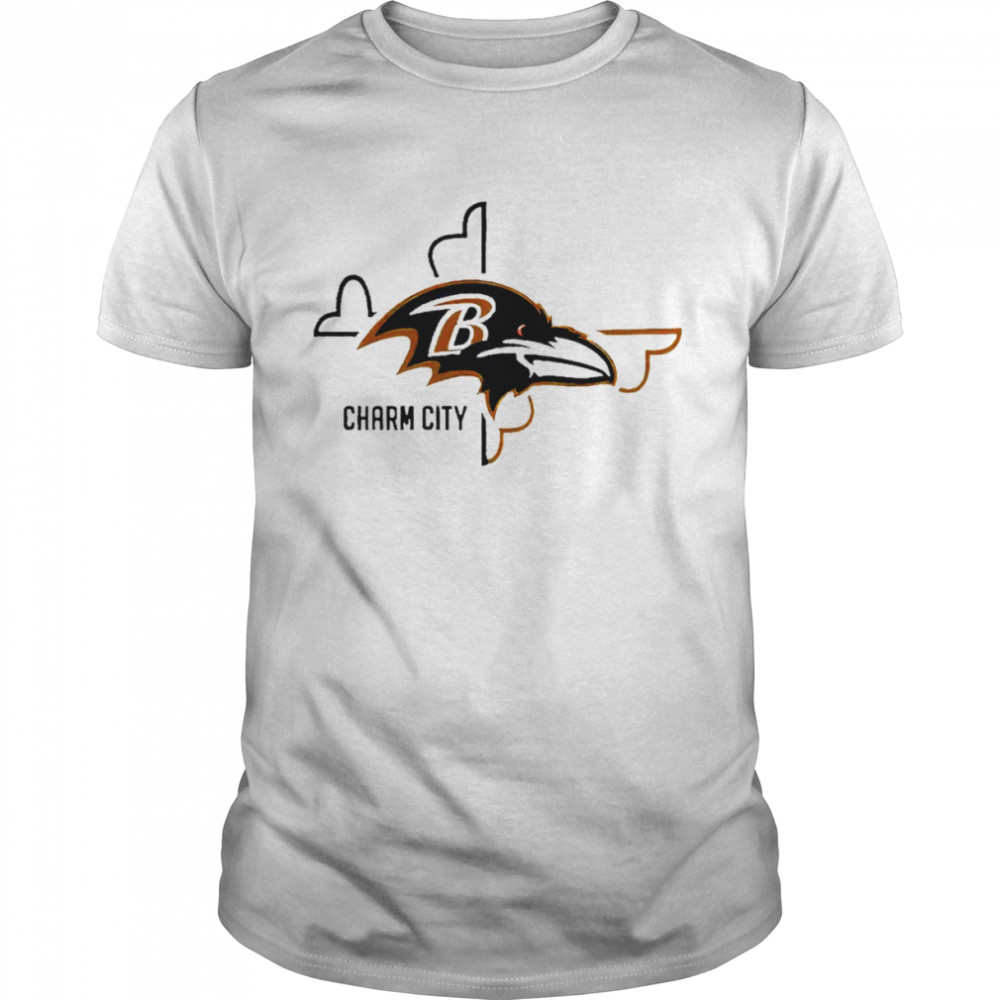 Baltimore Ravens Charm City logo 2022 T-shirt