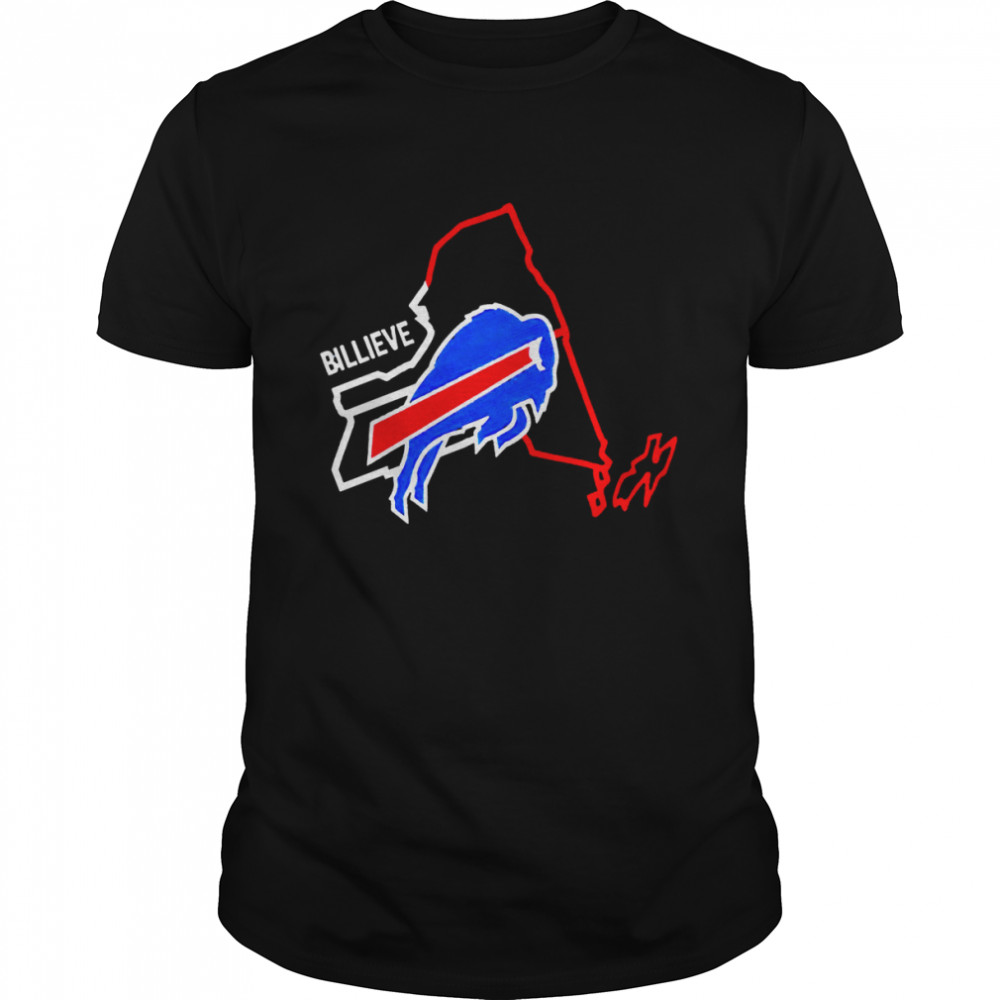 Buffalo Bills Billieve Map logo 2022 T-shirt