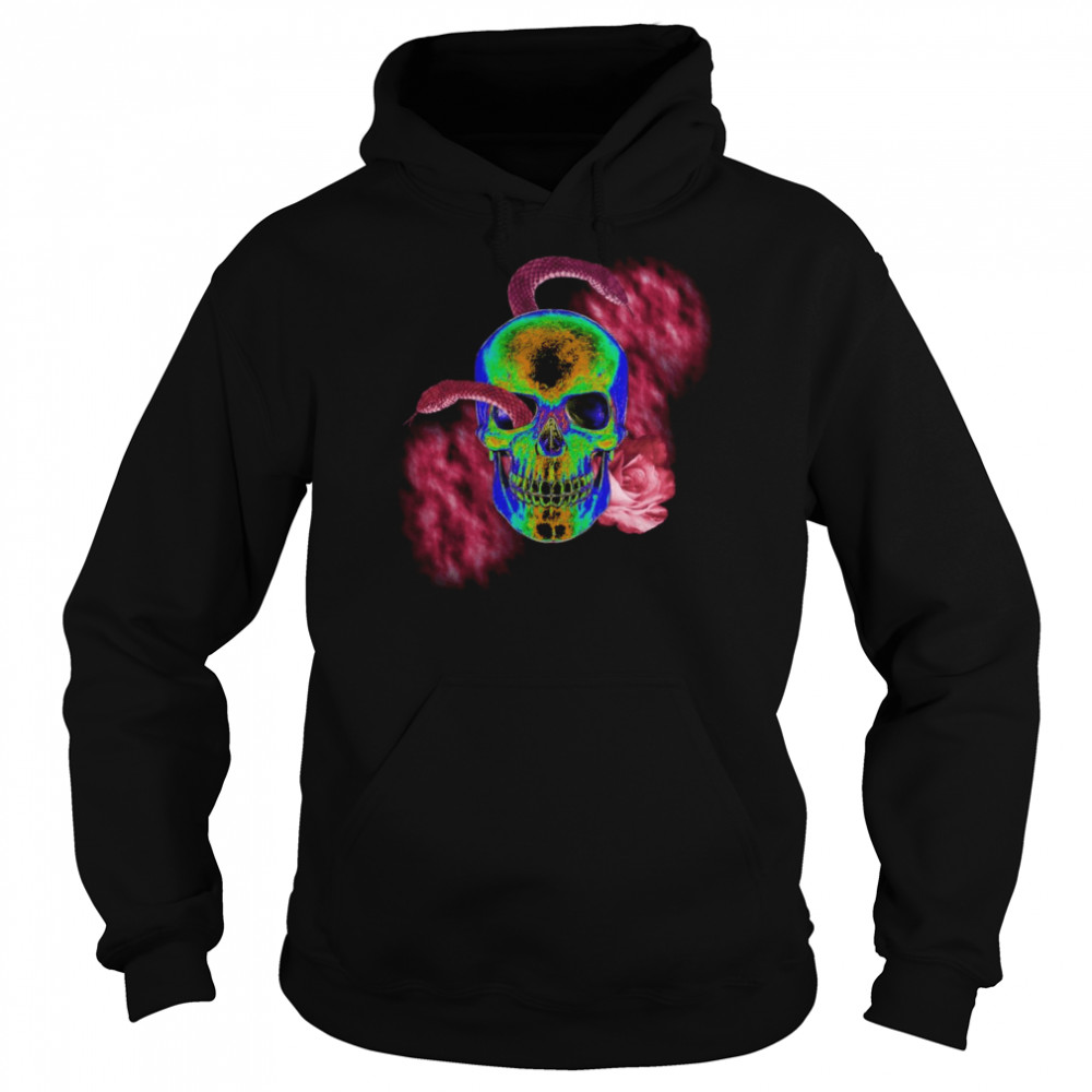 SKULL WITH SNAKES AND ROSE  Unisex Hoodie