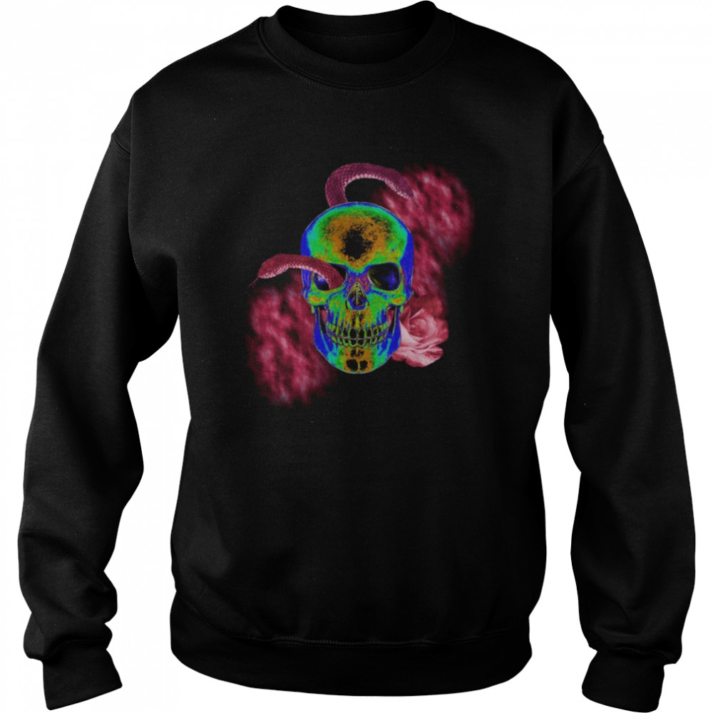 SKULL WITH SNAKES AND ROSE  Unisex Sweatshirt