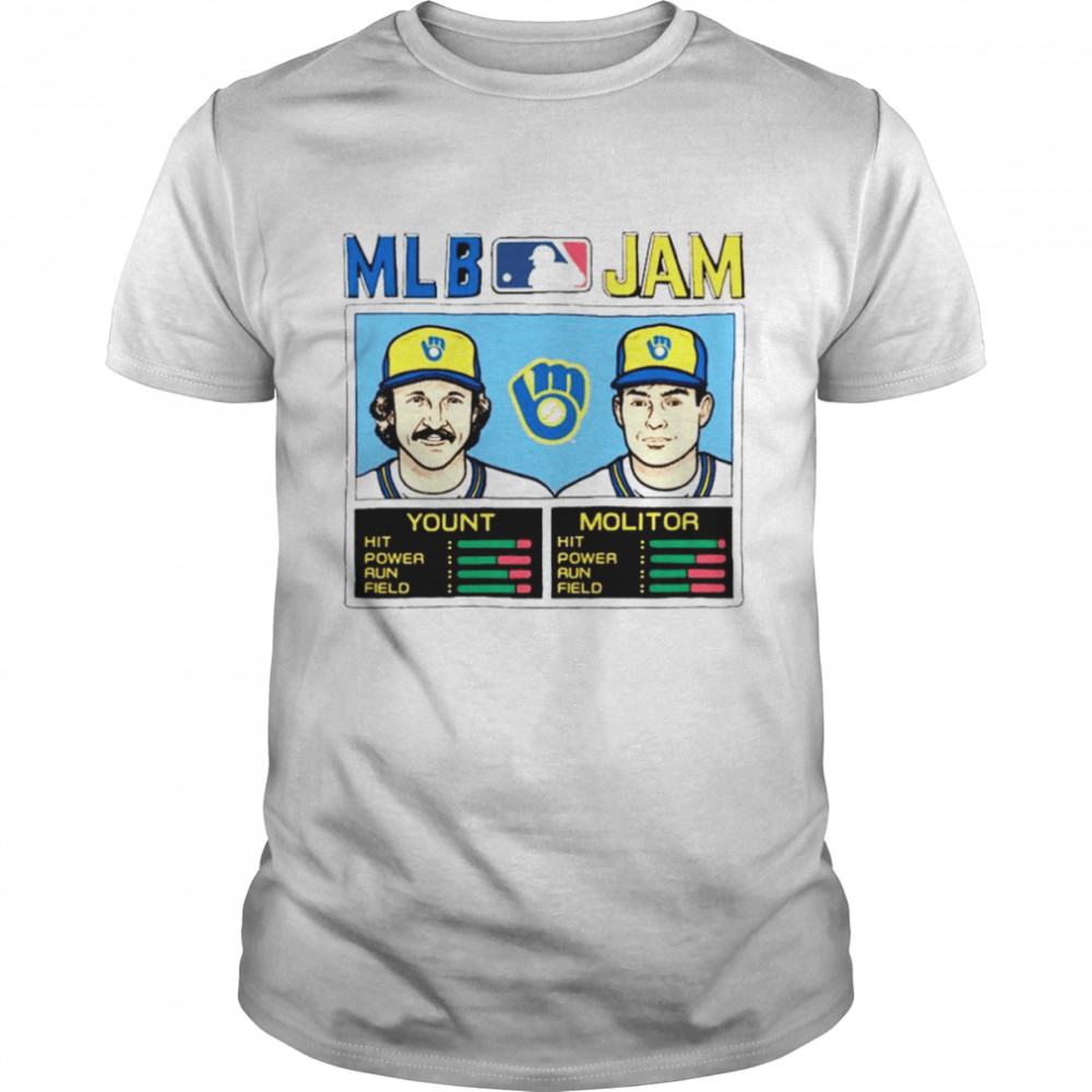 Paul Molitor and Robin Yount Milwaukee Brewers MLB Jam shirt