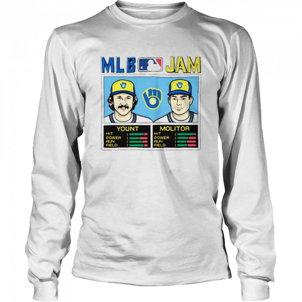 Paul Molitor and Robin Yount Milwaukee Brewers MLB Jam shirt Long Sleeved T-shirt