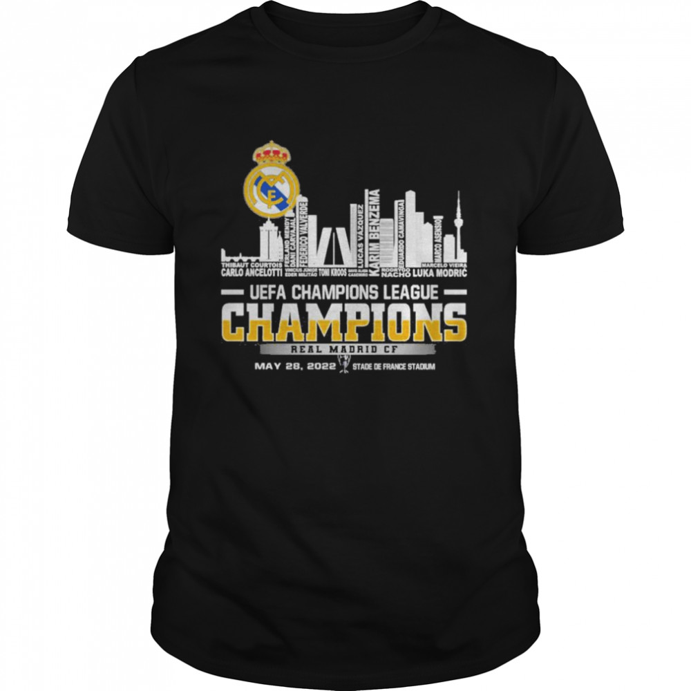 Real Madrid CF 2022 UEFA Champions League Champion Madrid City Name Shirt