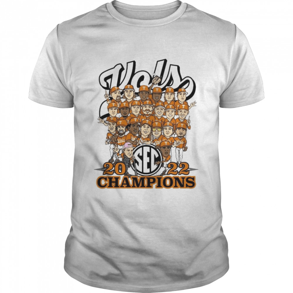 Tennessee Volunteers Sec Baseball Champs Caricature Team Shirt