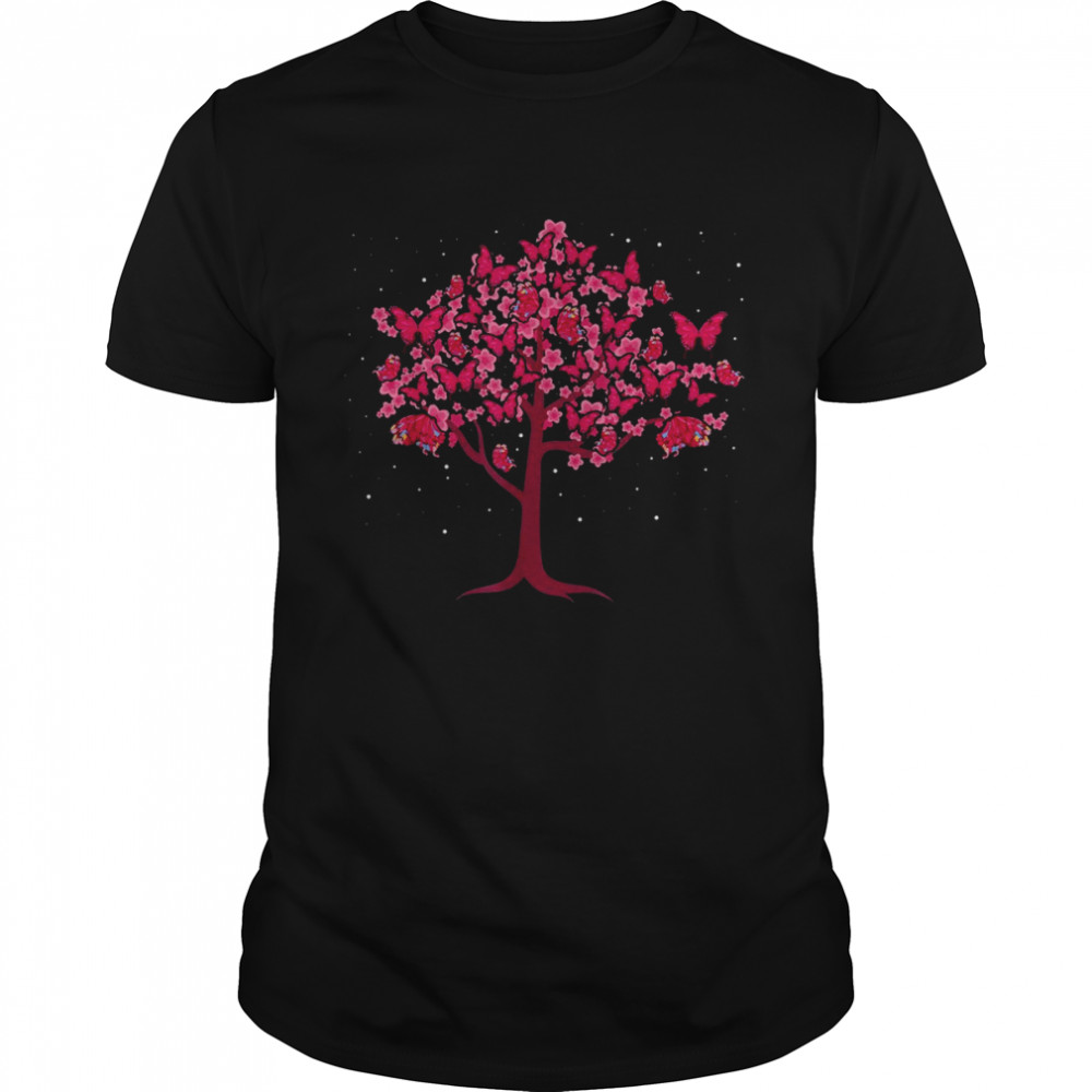 Beautiful Insect Cherry Blossom Tree Sakura Butterfly Shirt