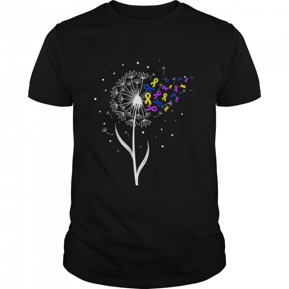 Bladder Cancer Awareness Dandelion Survivor Warrior Shirt