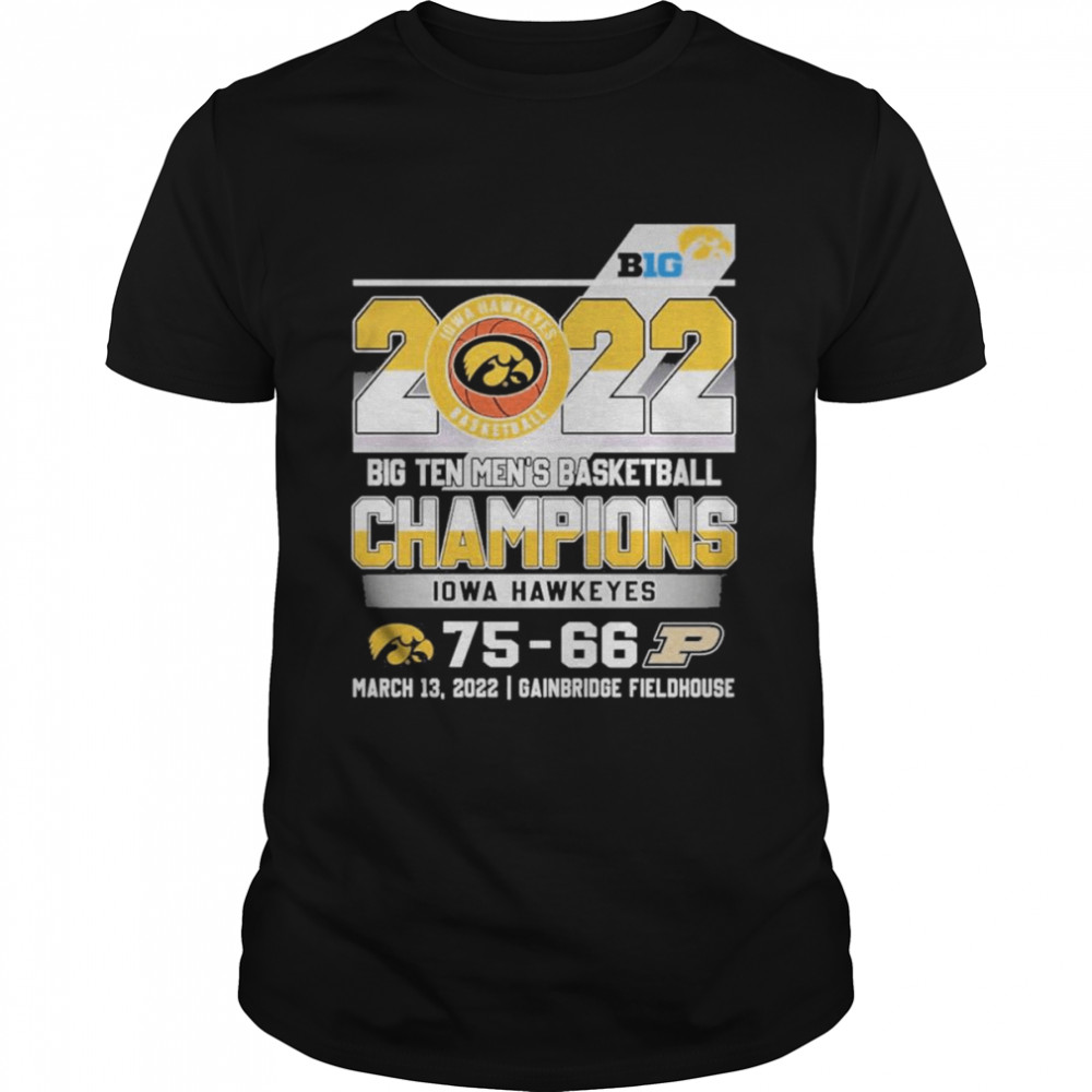 Iowa Hawkeyes 2022 Big Ten Men’s Basketball Champions Winner Shirt