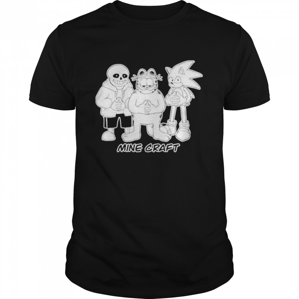 Minecraft sans garfield sonic minecraft shirt