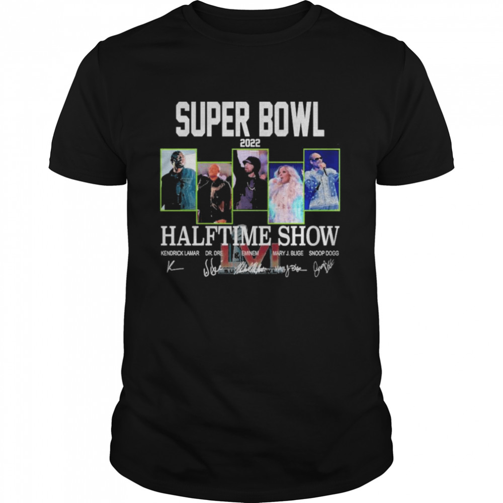 Super Bowl 2022 Halftime Show Kendrick Lamar and Dr.Dre and Eminem Signatures Shirt