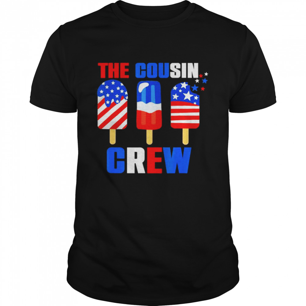 The Cousin Crew 4th Of July Us Flag Popsicle T-Shirt