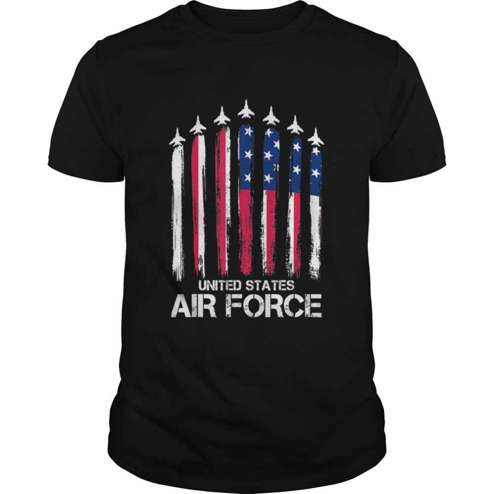 Air Force US Veterans American Flag 4th of July Patriotic Shirt