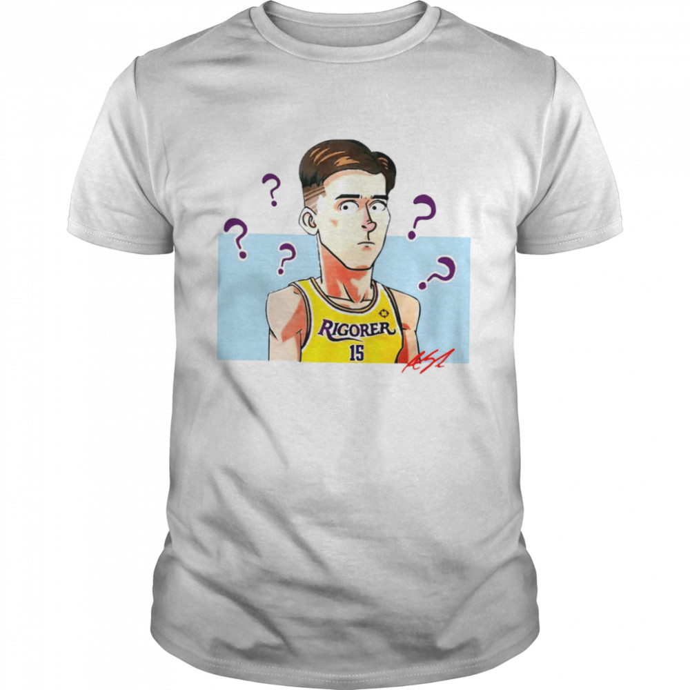 Austin Reaves Los Angeles Lakers cartoon signature 2022 T-shirt