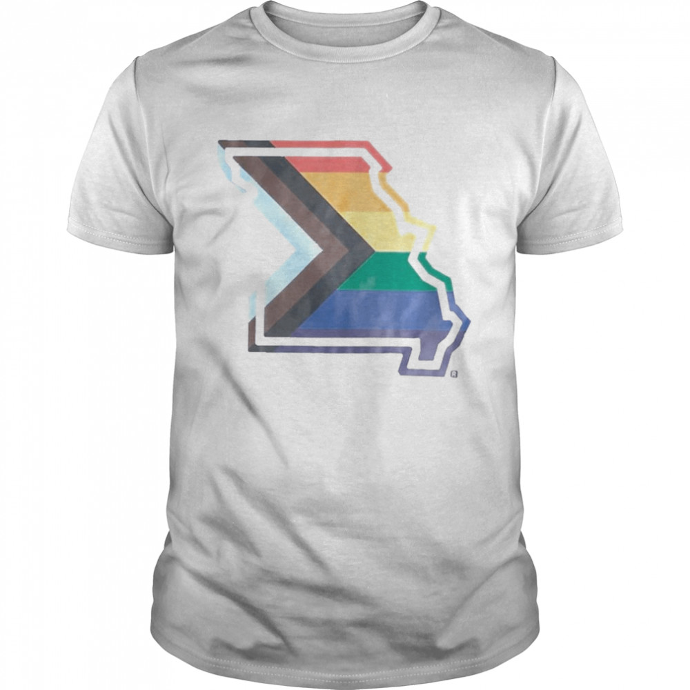 Missouri Outline Progress Pride Flag Shirt