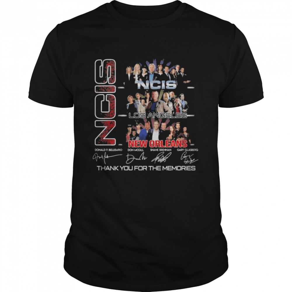 NCIS Los Angeles New Orleans signatures thank you for the memories 2022 shirt