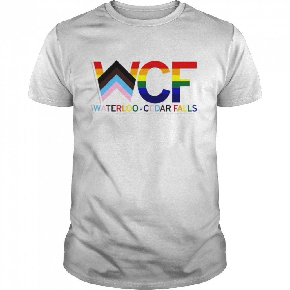 WCF Stacked Text Progress Pride Flag Shirt