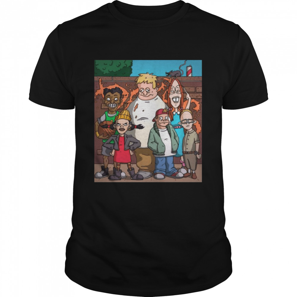 Ashley A And Gretchen Are Walking To School Together Recess Trcs 90s Cartoons shirt