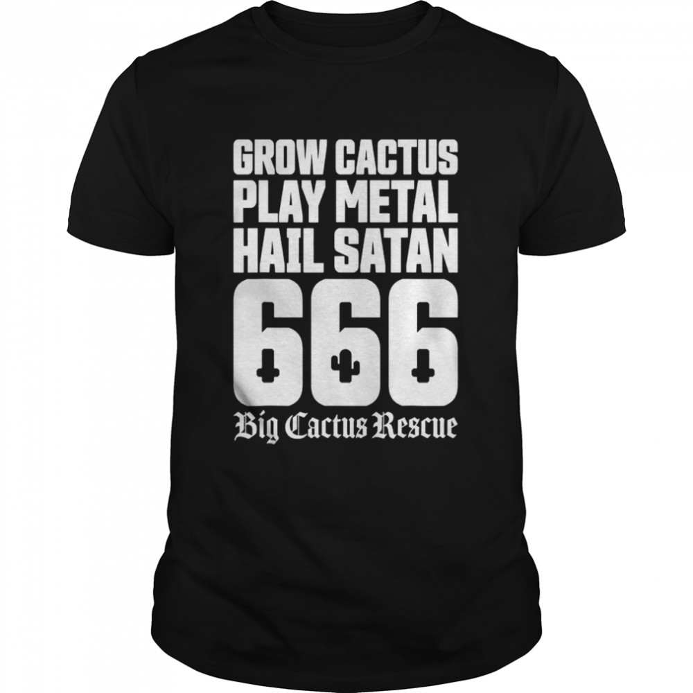 Big Cactus Rescue UK Hail Satan Tee Shirt