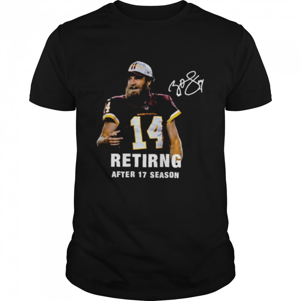 Fitzpatrick retiring after 17 season in nfl signature shirt