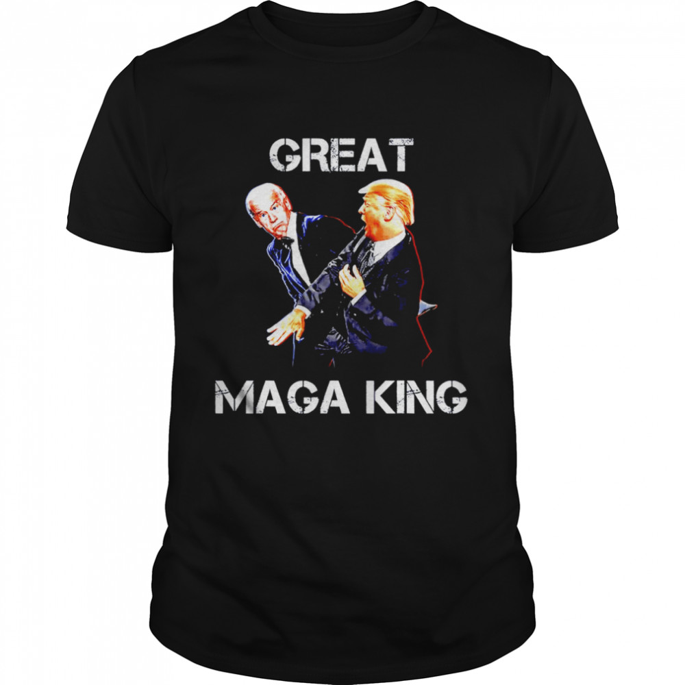 Great Maga King Trump Slap Biden Pro Trump 2024 shirt