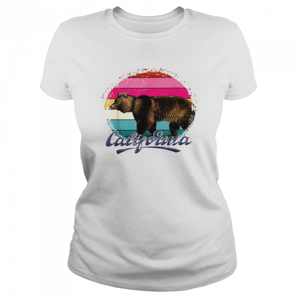 USA Californian Summer Bear Animal Cali Retro California  Classic Women's T-shirt