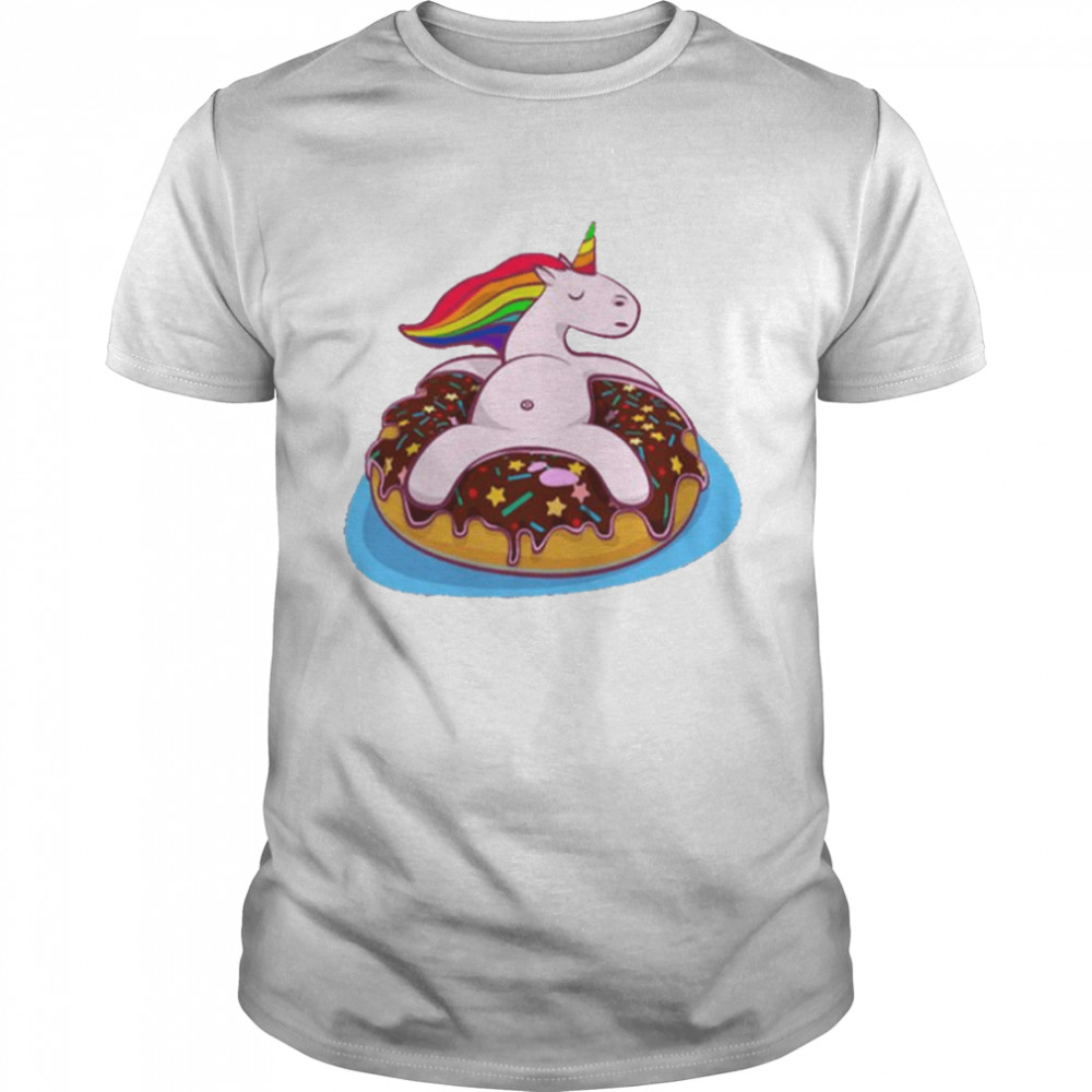 Unicorn I Loves Donuts Yommy Donuts shirt