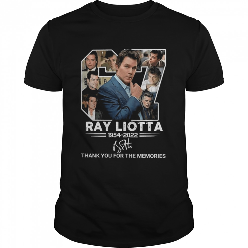 Rip 67 Ray Liotta 1954-2022 thank you for the memories signature shirt