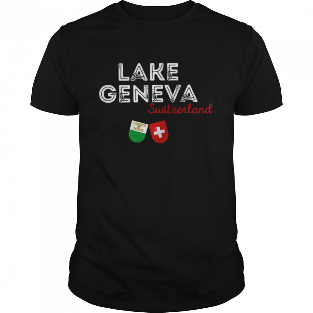 Lake Geneva Switzerland With Canton Bern And Swiss Coat Of Arms shirt