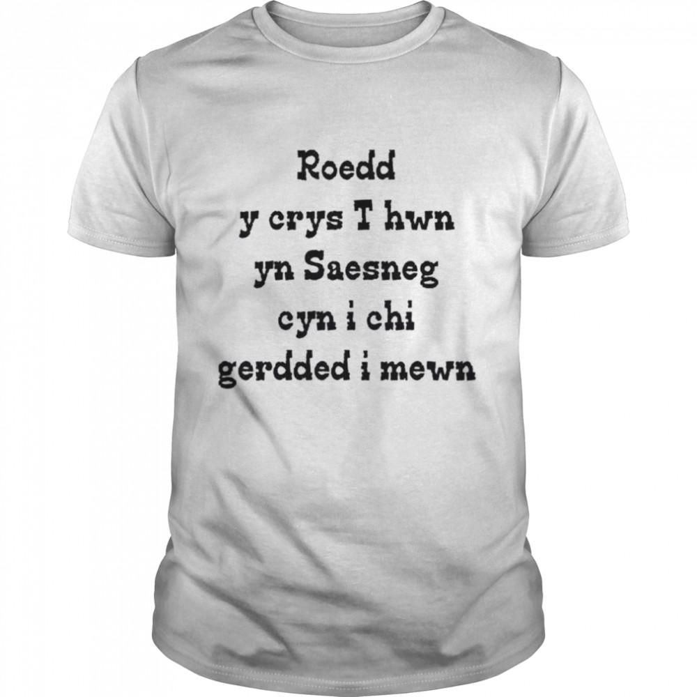 Roedd y crys t hwn yn saesneg cyn I ti gerdded I mewn erin pyle shirt