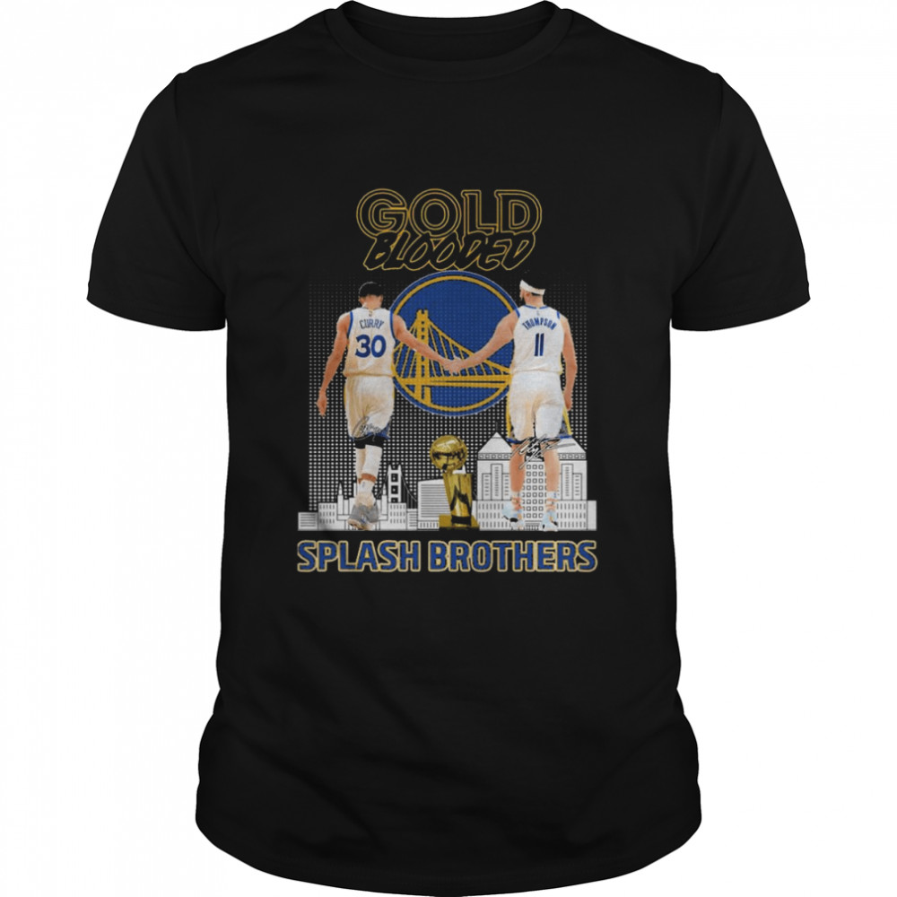 Gold Blooded Stephen Curry And Klay Thompson Spash Brother Signatures Shirt