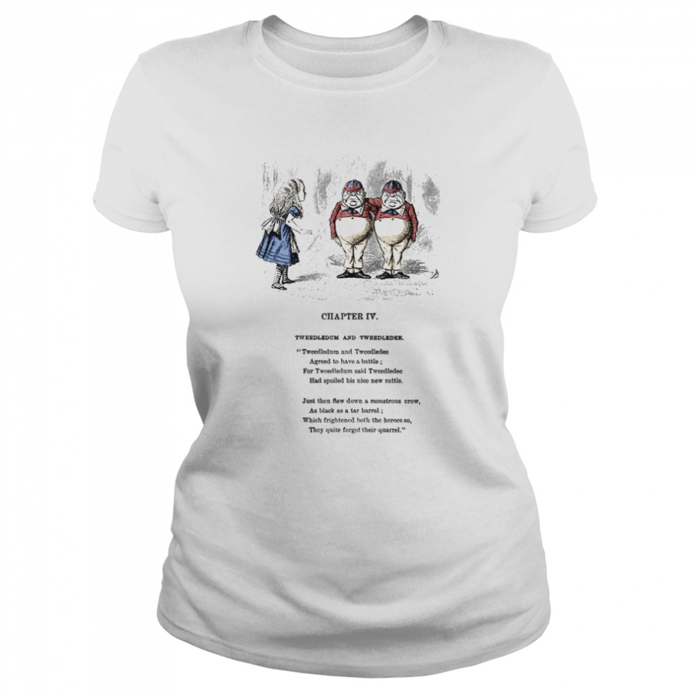 Lookingglass Tweedledum And Tweedledee Alices Adventures In Wonderland shirt Classic Women's T-shirt