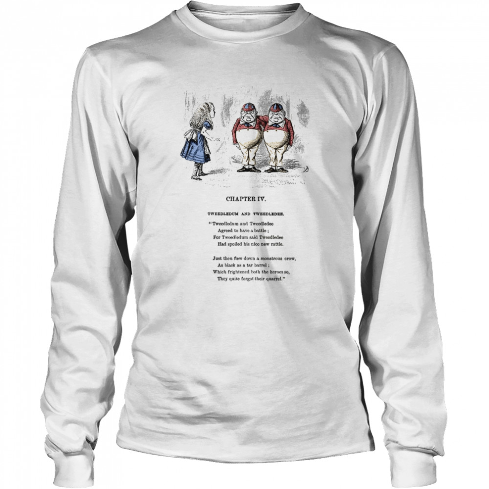 Lookingglass Tweedledum And Tweedledee Alices Adventures In Wonderland shirt Long Sleeved T-shirt