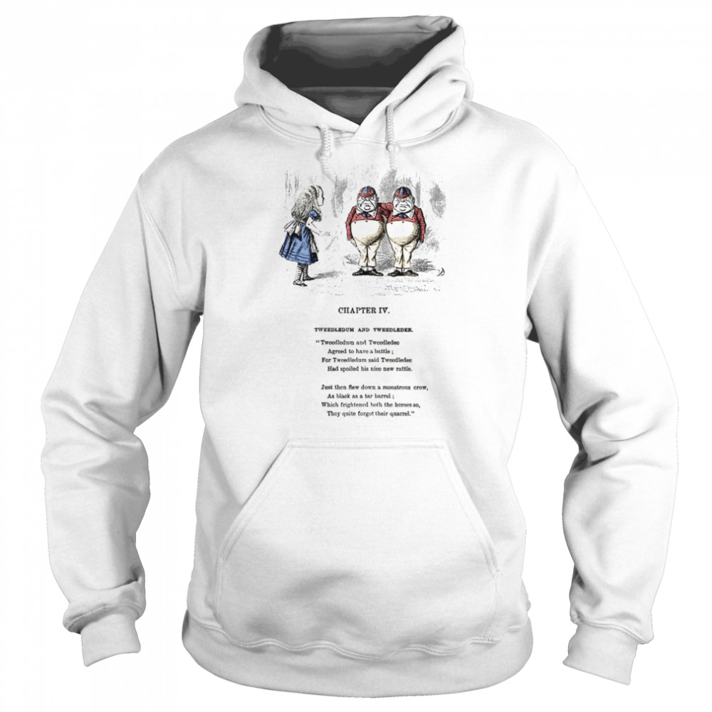 Lookingglass Tweedledum And Tweedledee Alices Adventures In Wonderland shirt Unisex Hoodie