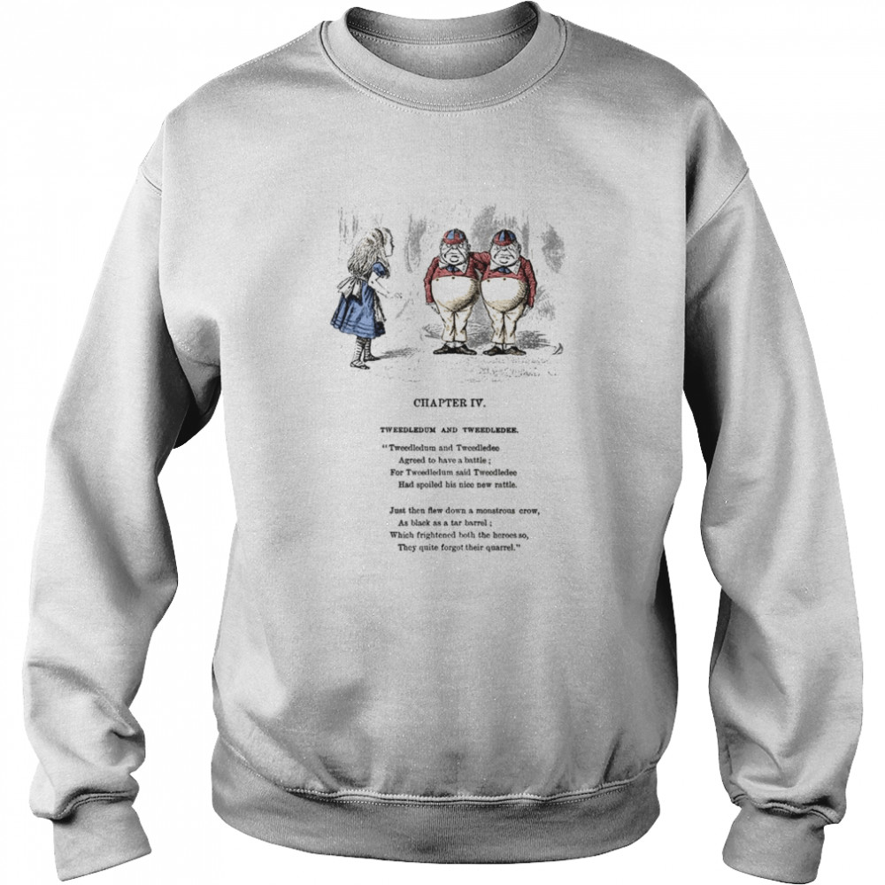 Lookingglass Tweedledum And Tweedledee Alices Adventures In Wonderland shirt Unisex Sweatshirt