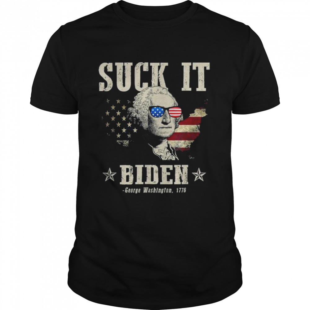 Suck it biden 4th of july george Washington 1776 shirt