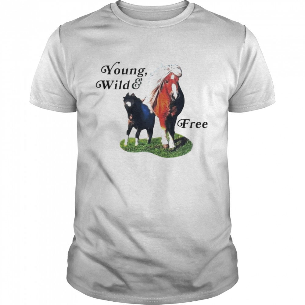 Caucasianjames Young Wild And Free Horses shirt