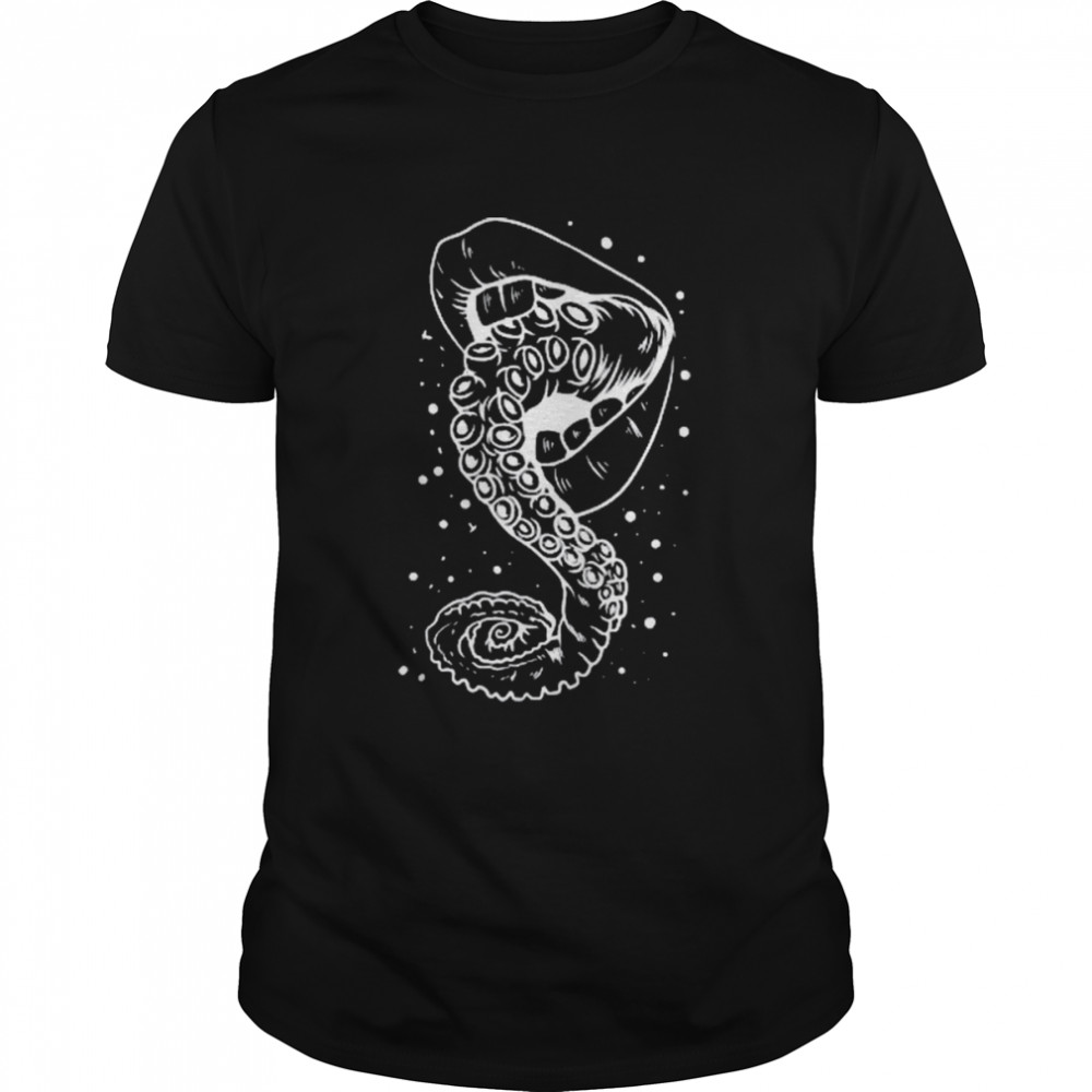 Gothic Mouth Tentacle Tongue Octopus Arm Emo Punk Grunge Shirt