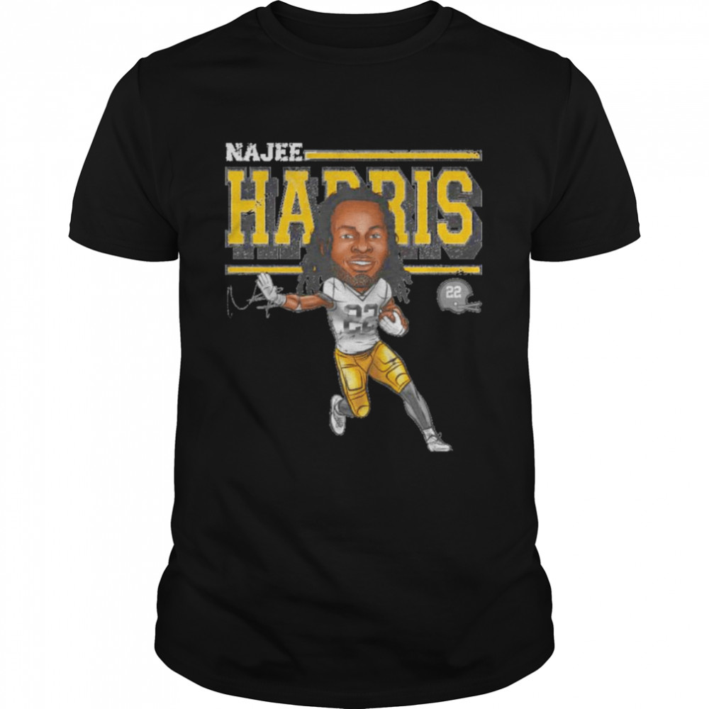 Najee Harris Pittsburgh Cartoon Football Signatures Shirt