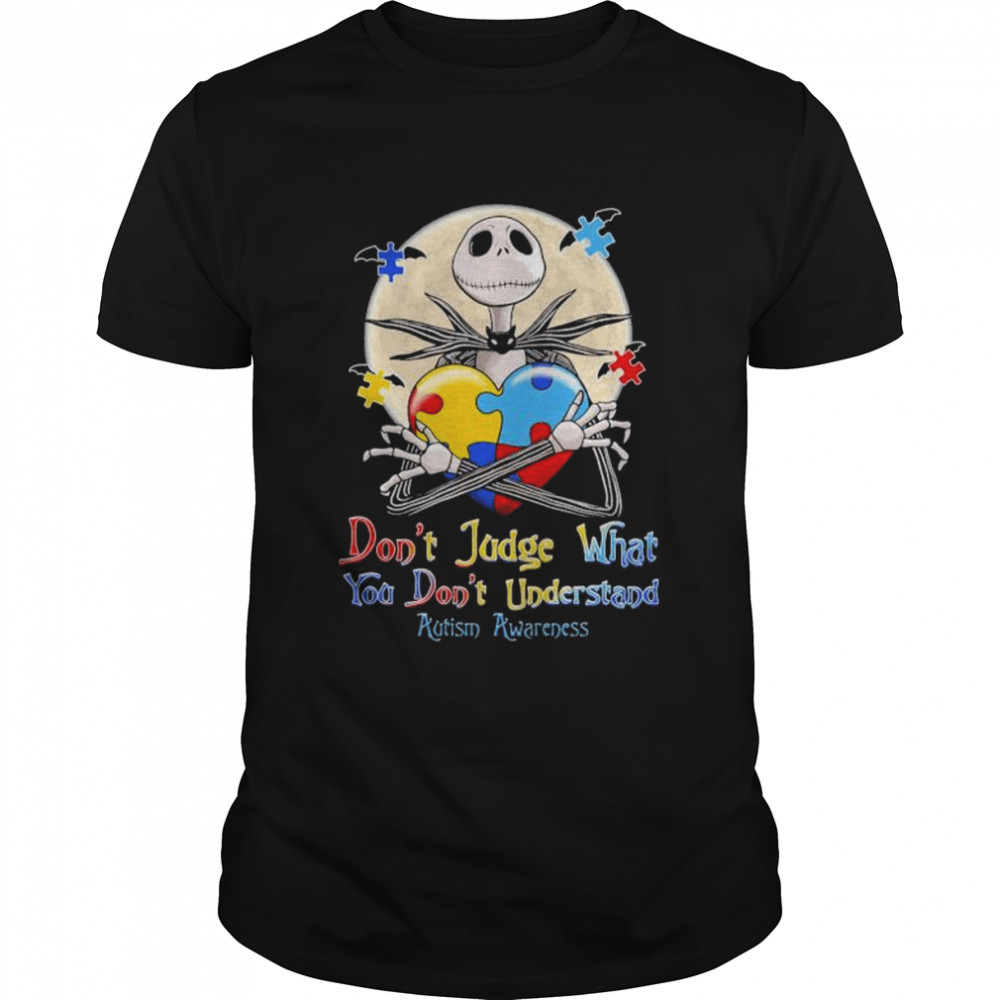 Jack skellington don’t judge what you don’t understand autism awareness shirt