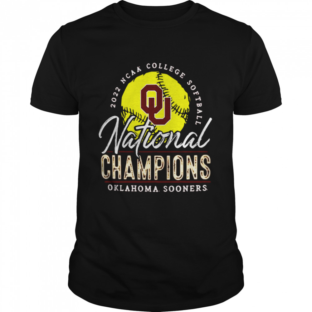 Men’s Crimson Oklahoma Sooners 2022 NCAA Softball Women’s College World Series Champions T-Shirt