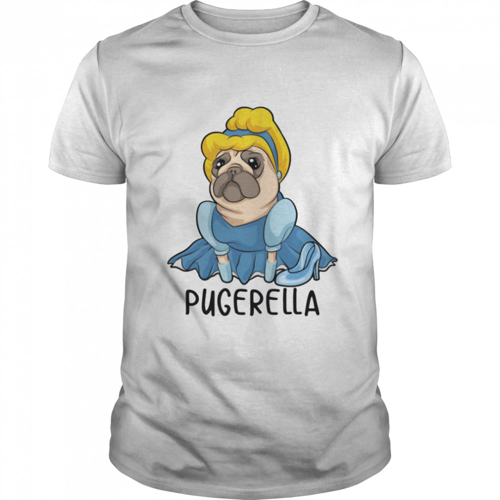 Pug Princess Cinderella Disney Cartoon shirt