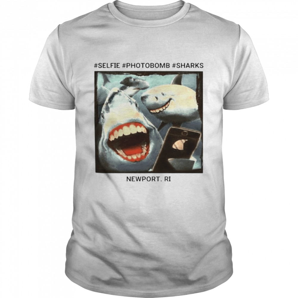 Selfie Photobomb Sharks Newport Shirt